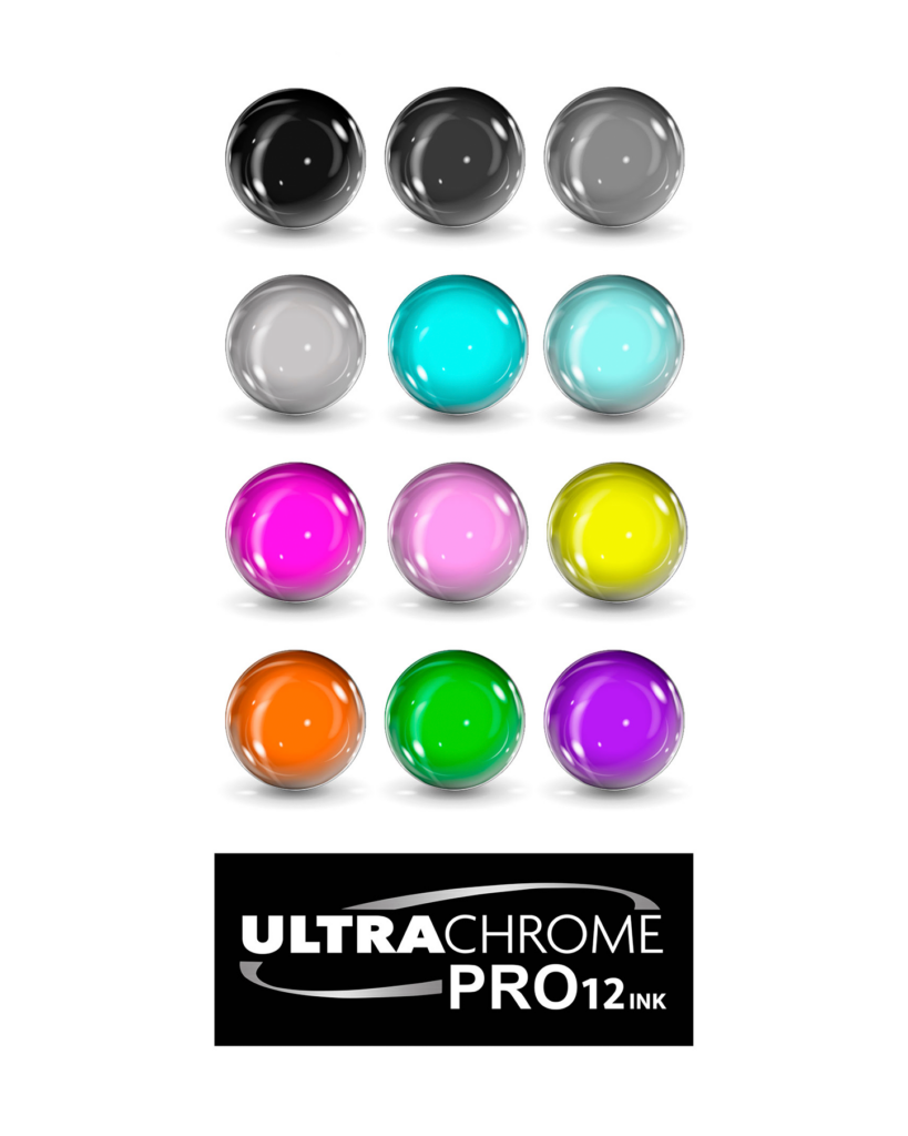 12 pigment-based inks