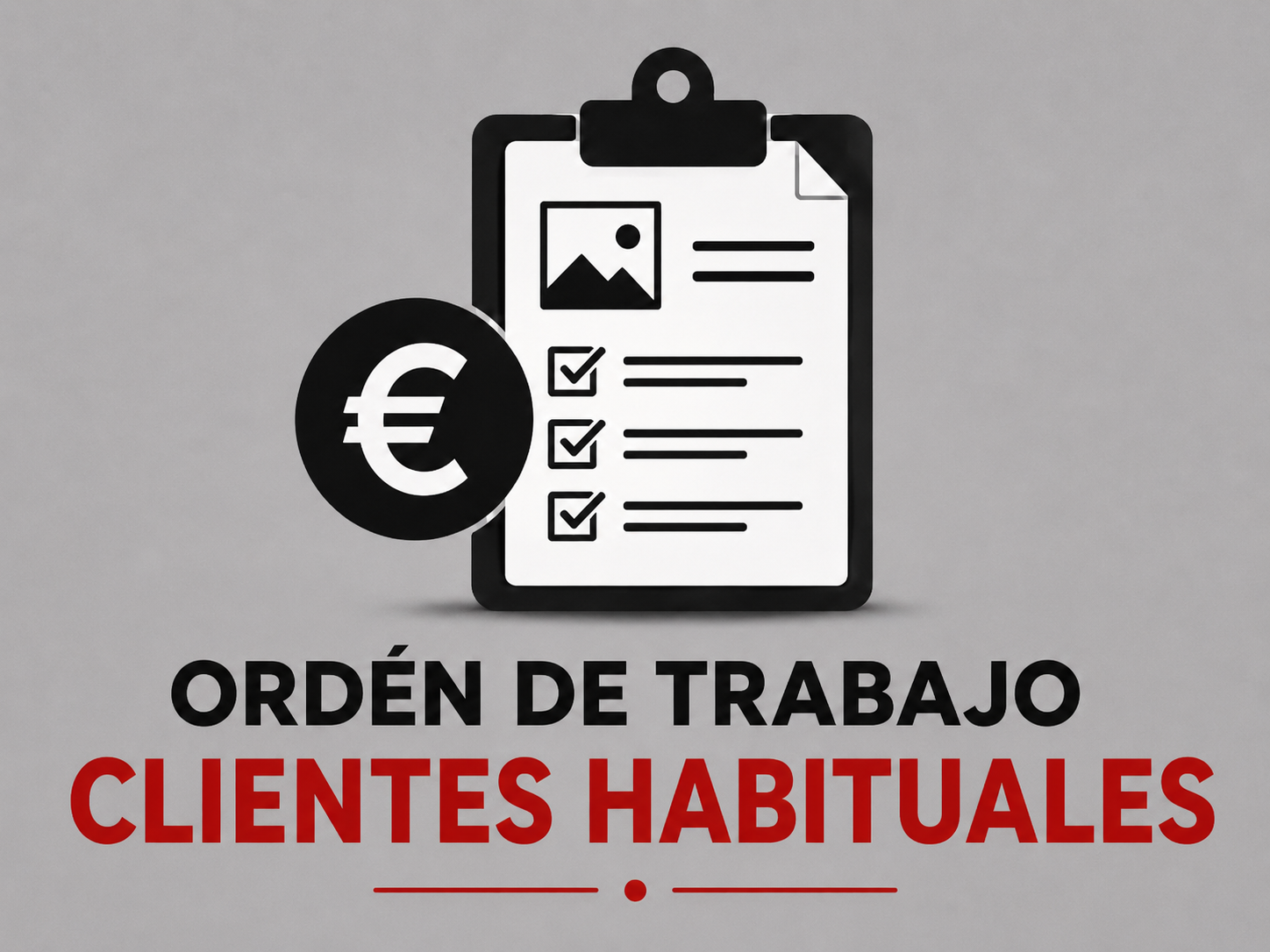 Orden de trabajo para clientes habituales de Color3arte